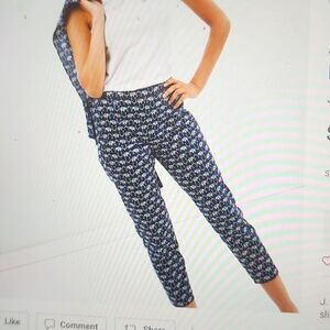 J. Crew married elephant print cropped pants size 10